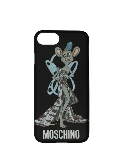 Shop Moschino I-phone 7 Cover In Nero