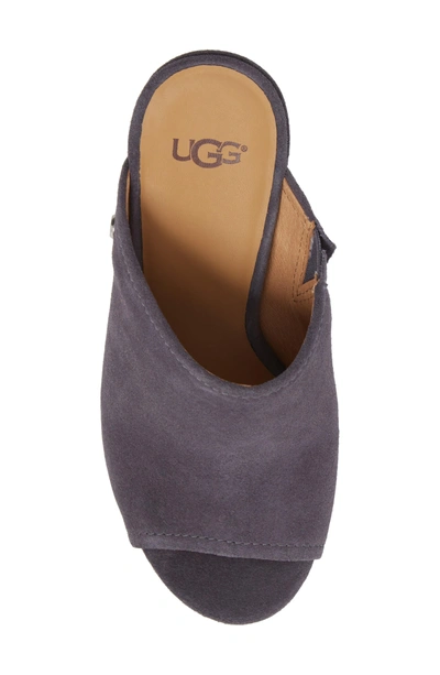 Shop Ugg Lively Wedge Slide Sandal In Excalibur Suede
