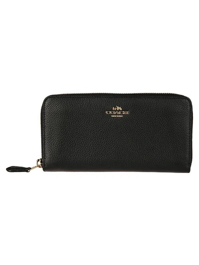 Shop Coach Zip Around Wallet In Black