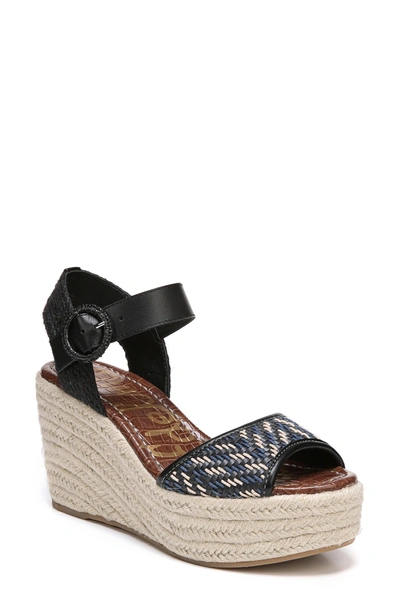 Shop Sam Edelman Dimitree Wedge In Navy/ Black