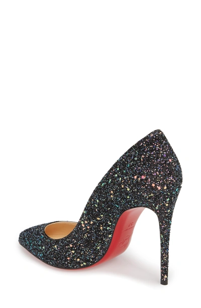 Shop Christian Louboutin Pigalle Follies Glitter Pointy Toe Pump In Black