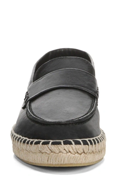 Shop Vince Daria Espadrille Loafer In Black Leather