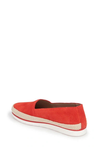 Shop Donald J Pliner Palm Slip-on Sneaker In Poppy Suede