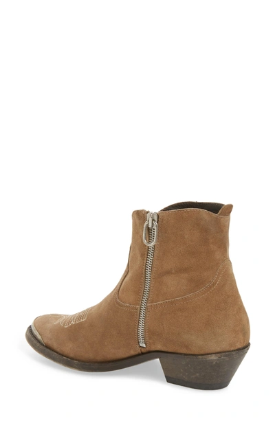 Shop Golden Goose Young Western Boot In Tan Suede
