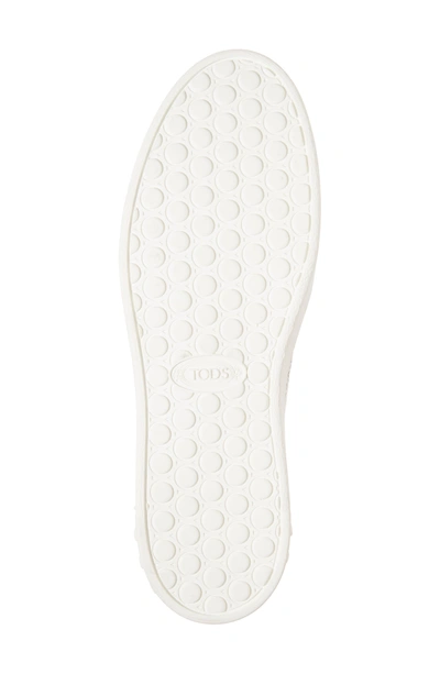 Shop Tod's Perforated T Sneaker In Platinum