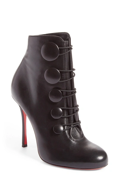 Shop Christian Louboutin Booton Bootie In Black Leather