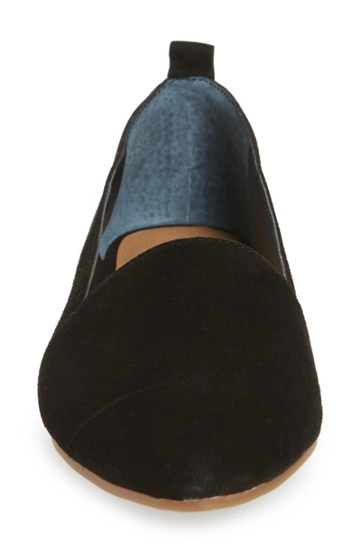 Shop Lucky Brand Beechmer Pointy Toe Flat In Black Suede