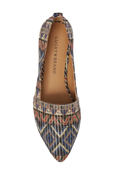 Shop Lucky Brand Beechmer Pointy Toe Flat In Picante Leather