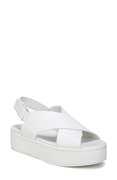 Shop Vince Weslan Cross Strap Slingback Sandal In Horchata