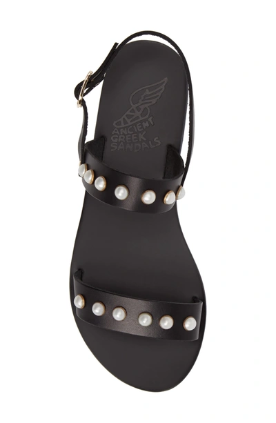 Shop Ancient Greek Sandals Clio Sandal In Black Vachetta