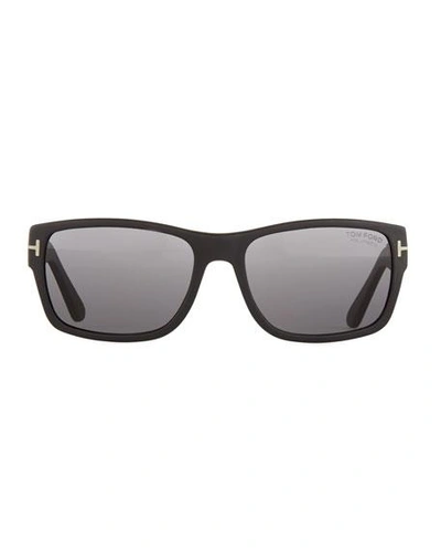 Shop Tom Ford Mason Matte Polarized Sunglasses, Black