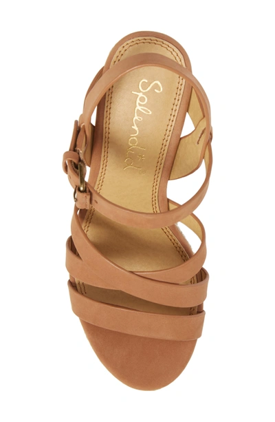 Shop Splendid Billie Espadrille Wedge In Tan Leather