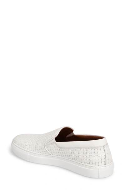 Shop Aquatalia Ashlynn Embossed Slip-on Sneaker In White