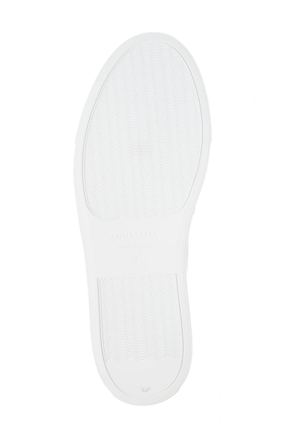 Shop Aquatalia Ashlynn Embossed Slip-on Sneaker In White