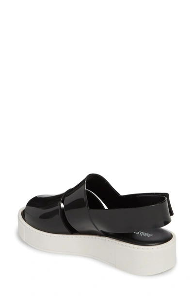 Shop Melissa Soho Platform Sandal In Black/ White