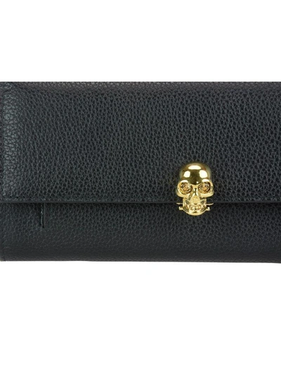 Shop Alexander Mcqueen Skull Chain Wallet In Black