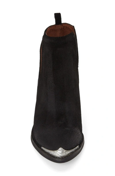 Shop Jeffrey Campbell Cromwell Cutout Western Boot In Black Distressed Suede