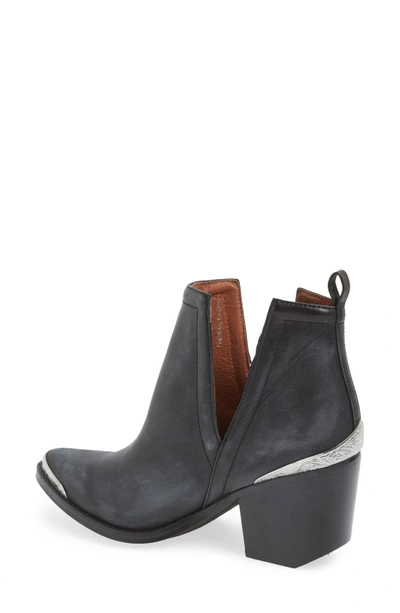 Shop Jeffrey Campbell Cromwell Cutout Western Boot In Black Distressed Suede