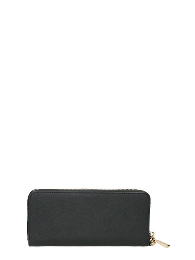 Shop Michael Kors Travel Jet Set Continental Wallet In Black