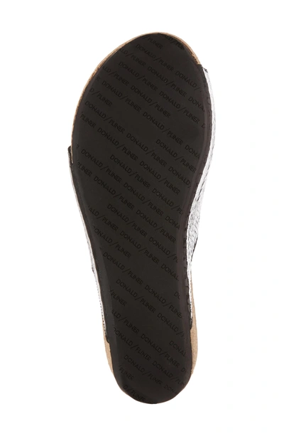 Shop Donald Pliner Donald J Pliner Ginie Platform Wedge Sandal In Black Print Leather