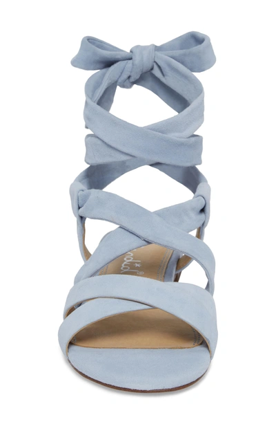 Shop Splendid Feodora Ankle Wrap Sandal In Lavender Blue Suede