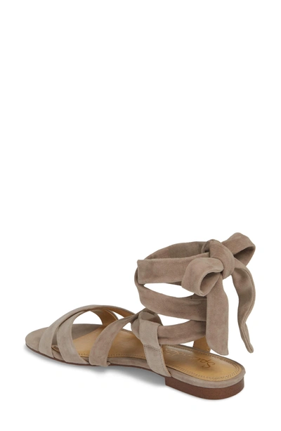 Shop Splendid Feodora Ankle Wrap Sandal In Taupe Suede