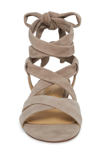 Shop Splendid Feodora Ankle Wrap Sandal In Taupe Suede