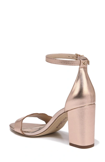 Shop Sam Edelman Odila Sandal In Blush Gold Leather