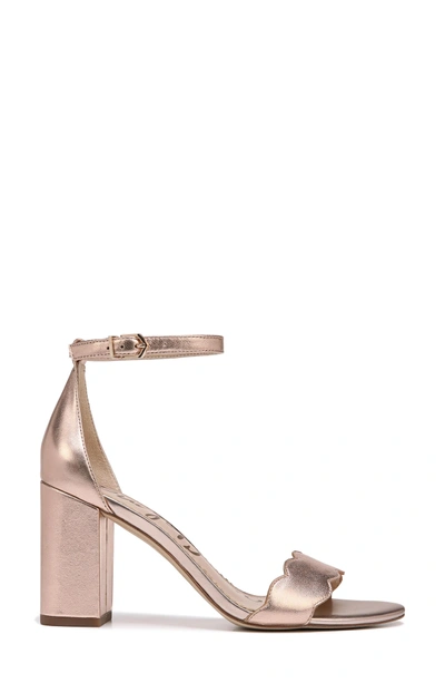 Sam Edelman Women s Odila Block Heel Sandals In Blush Gold Leather
