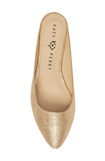 Shop Katy Perry Mule In Champagne Fabric