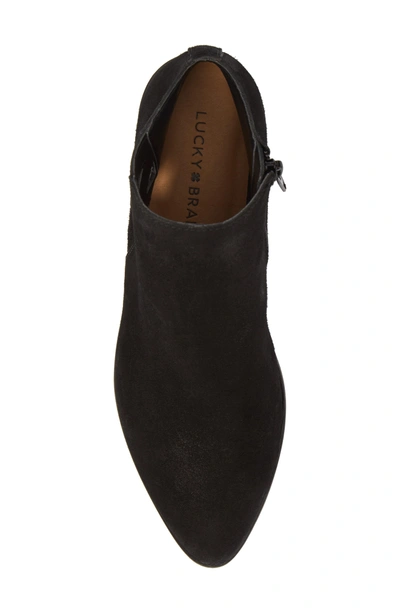 Shop Lucky Brand Jakeela Bootie In Black Leather