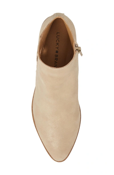 Shop Lucky Brand Jakeela Bootie In Travertine Leather