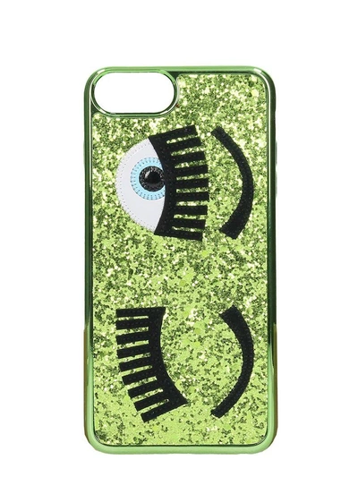 Shop Chiara Ferragni Flirting Glitter Iphone S7plus Case In Green