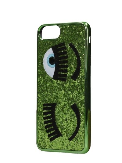 Shop Chiara Ferragni Flirting Glitter Iphone S7plus Case In Green