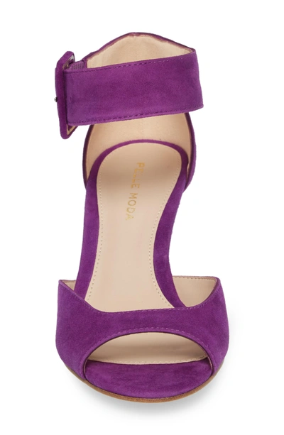 Shop Pelle Moda 'berlin' Ankle Strap Sandal In Violet Suede