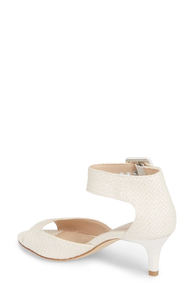 Shop Pelle Moda 'berlin' Ankle Strap Sandal In White Herringbone
