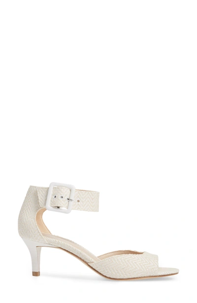 Shop Pelle Moda 'berlin' Ankle Strap Sandal In White Herringbone