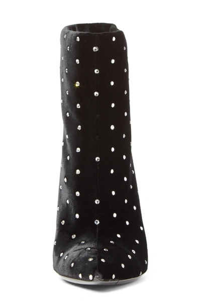 Shop Saint Laurent Freja Embellished Broken Heel Bootie In Black Crystal