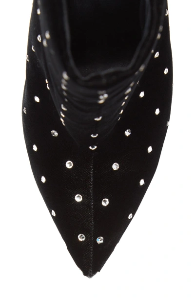 Shop Saint Laurent Freja Embellished Broken Heel Bootie In Black Crystal