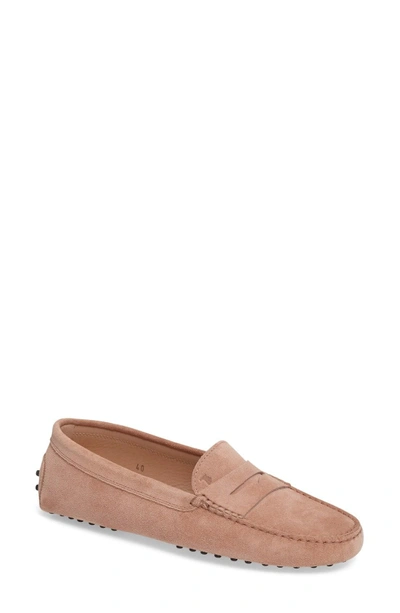 Shop Tod's 'gommini' Driving Moccasin In Beige