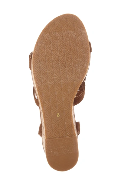 Shop Ariat Unbridled Lolita Wedge Sandal In Light Cognac Suede