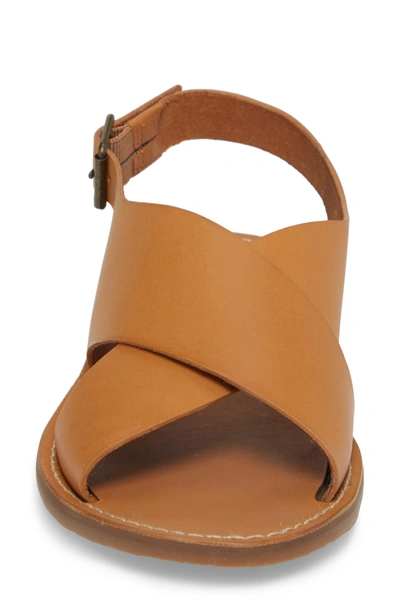 Shop Madewell Boardwalk Flat Sandal In Desert Camel