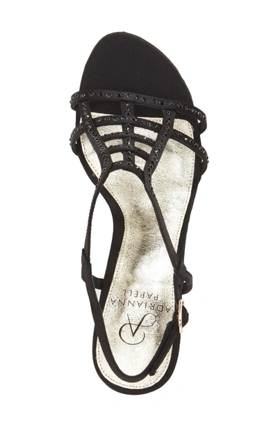 Shop Adrianna Papell 'amari' Evening Sandal In Black Satin
