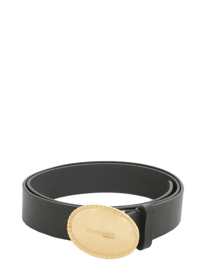 Shop Dsquared2 Leather Belt In Nero