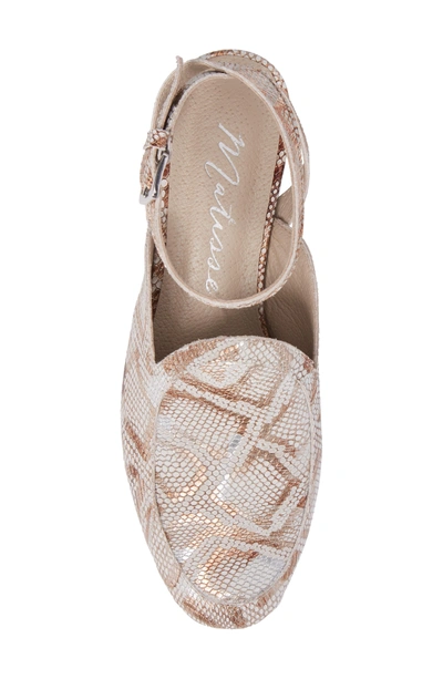 Shop Matisse Half Moon Ankle Strap Loafer In Natural Snake Leather