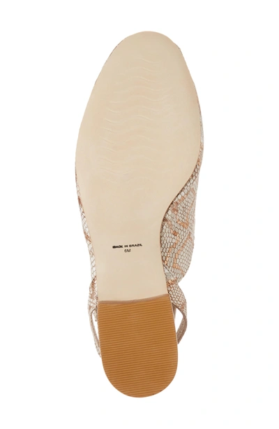 Shop Matisse Half Moon Ankle Strap Loafer In Natural Snake Leather