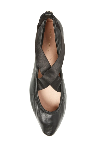 Shop Taryn Rose Edina Ballet Flat In Black Leather