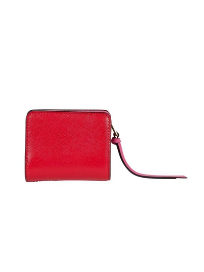 Shop Marc Jacobs Snapshot Mini Compact French Wallet In Fuxia Rosso