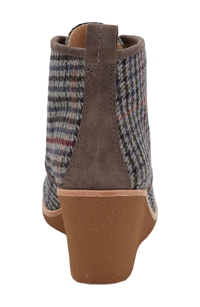 Shop G.h. Bass & Co. Rosa Wedge Bootie In Charcoal Plaid Fabric