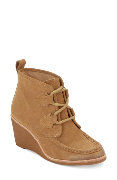 Shop G.h. Bass & Co. Rosa Wedge Bootie In Camel Suede